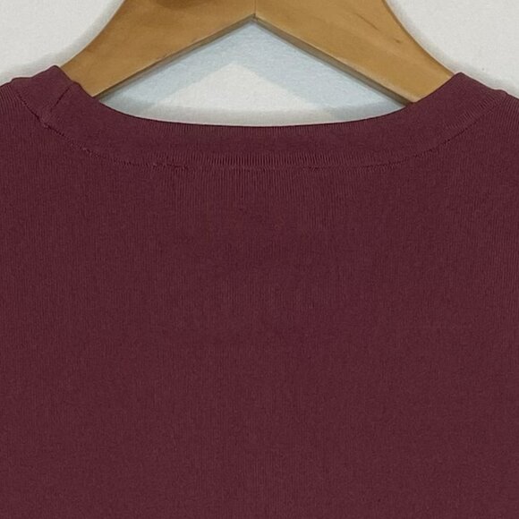 TEN by Babaton - Sleeveless, Waistband detail, Maroon/Burgundy Top, Size M - Picture 4 of 7